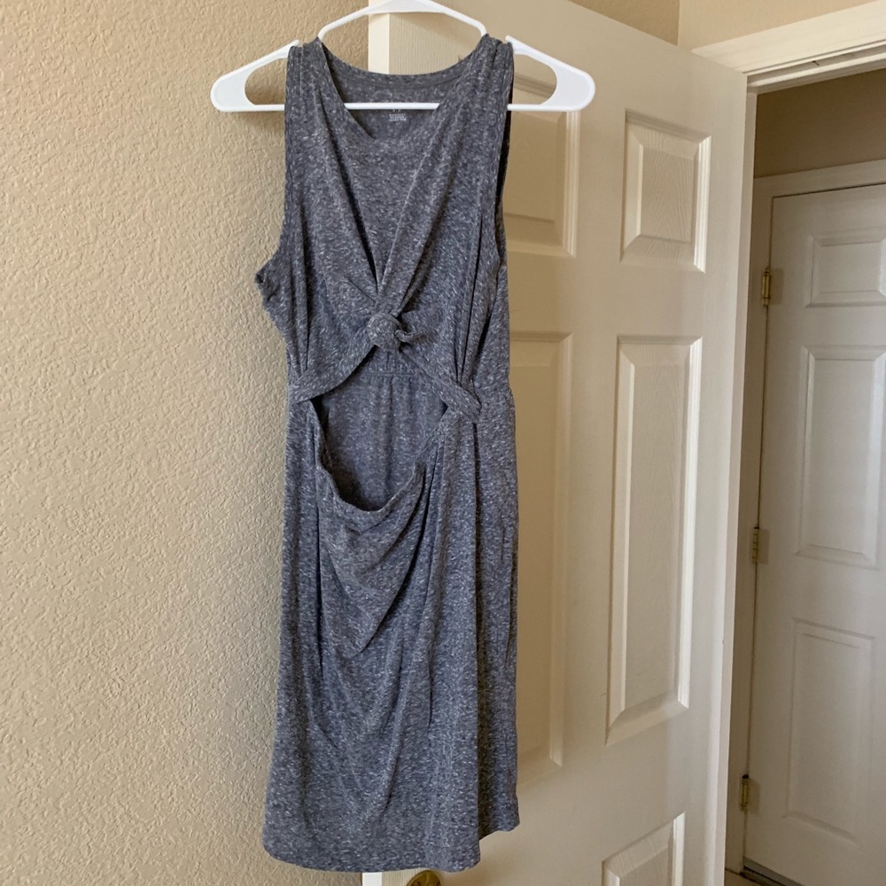 Grey tie knot dress